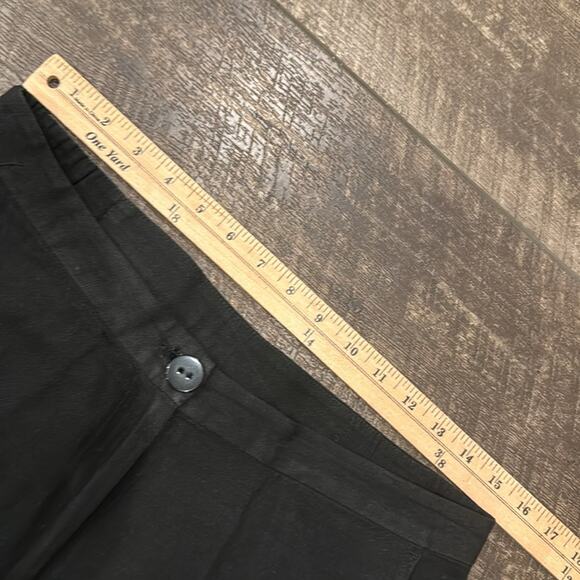Eileen Fisher Women's Linen Blend Wide Leg Cropped Pants Black Size M - Picture 5 of 7